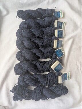 Classic Elite Tapestry Navy Wool Mohair Yarn - 8 Skeins